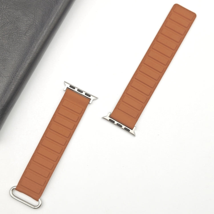 For Apple Watch Series 10 46mm Reverse Buckle Magnetic Silicone Watch Band