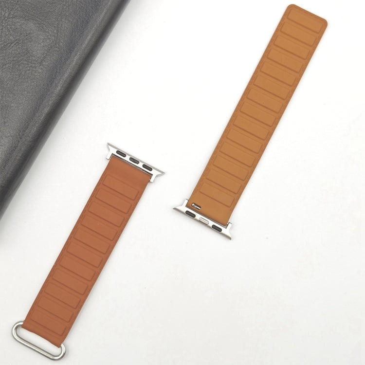 For Apple Watch Series 10 46mm Reverse Buckle Magnetic Silicone Watch Band