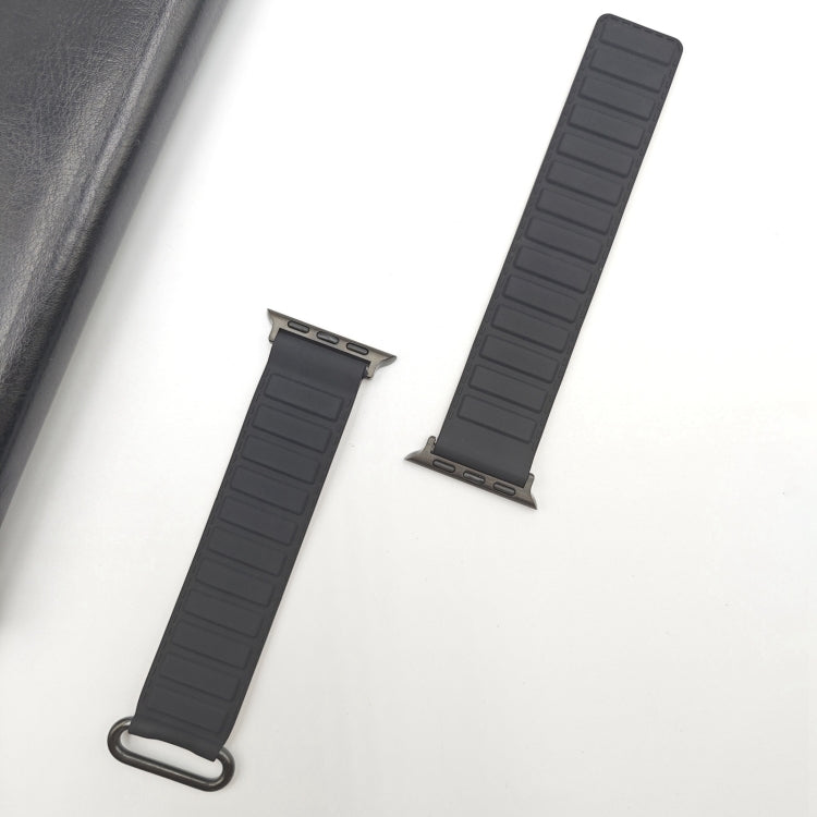 For Apple Watch Series 10 46mm Reverse Buckle Magnetic Silicone Watch Band