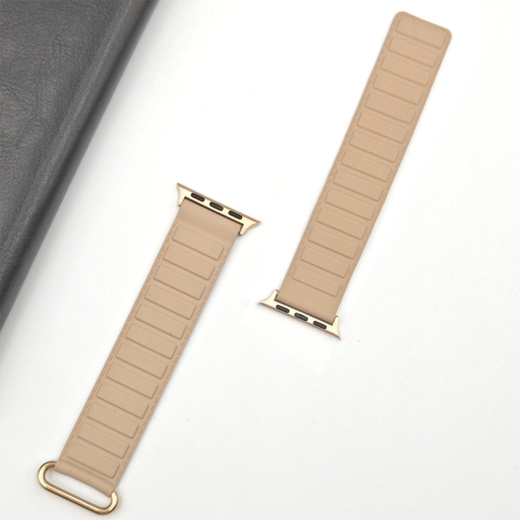 For Apple Watch Series 10 46mm Reverse Buckle Magnetic Silicone Watch Band