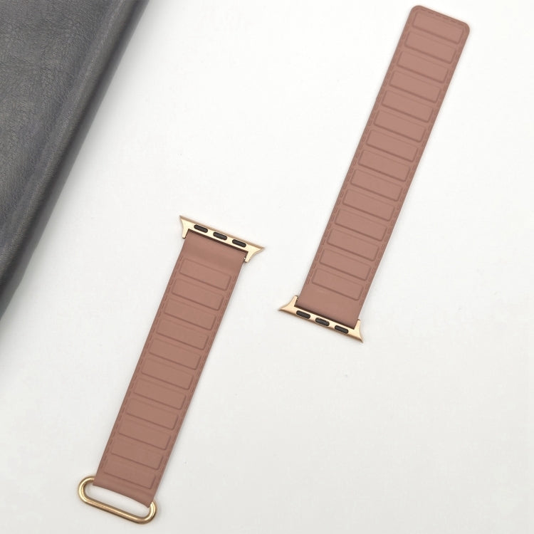 For Apple Watch Series 10 46mm Reverse Buckle Magnetic Silicone Watch Band