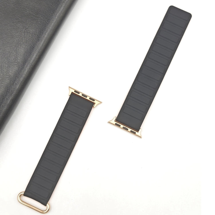 For Apple Watch Series 10 46mm Reverse Buckle Magnetic Silicone Watch Band