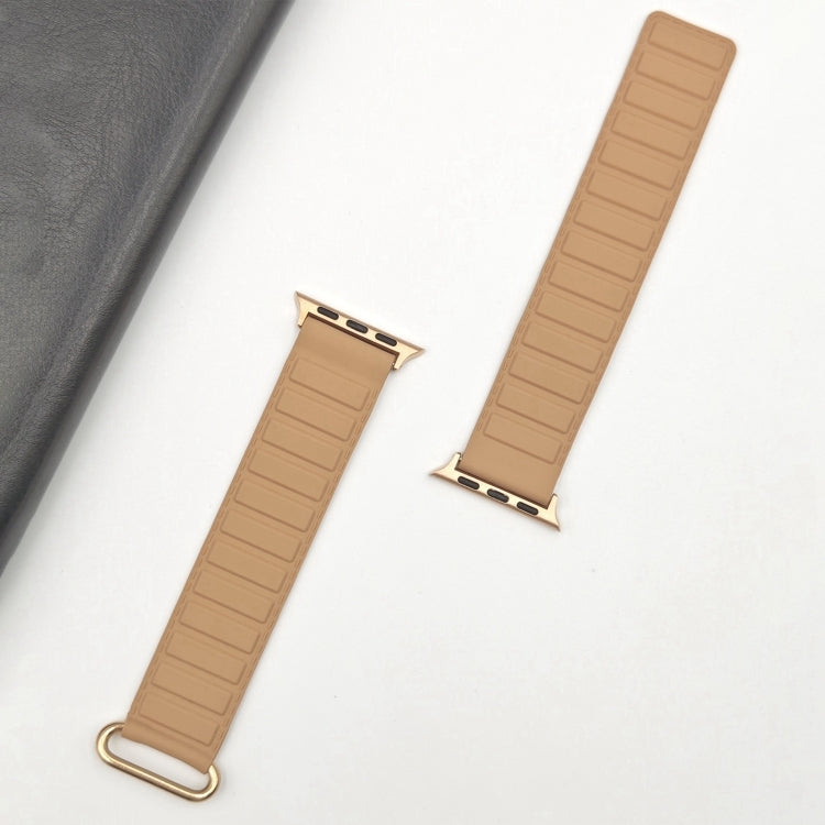 For Apple Watch Series 10 46mm Reverse Buckle Magnetic Silicone Watch Band