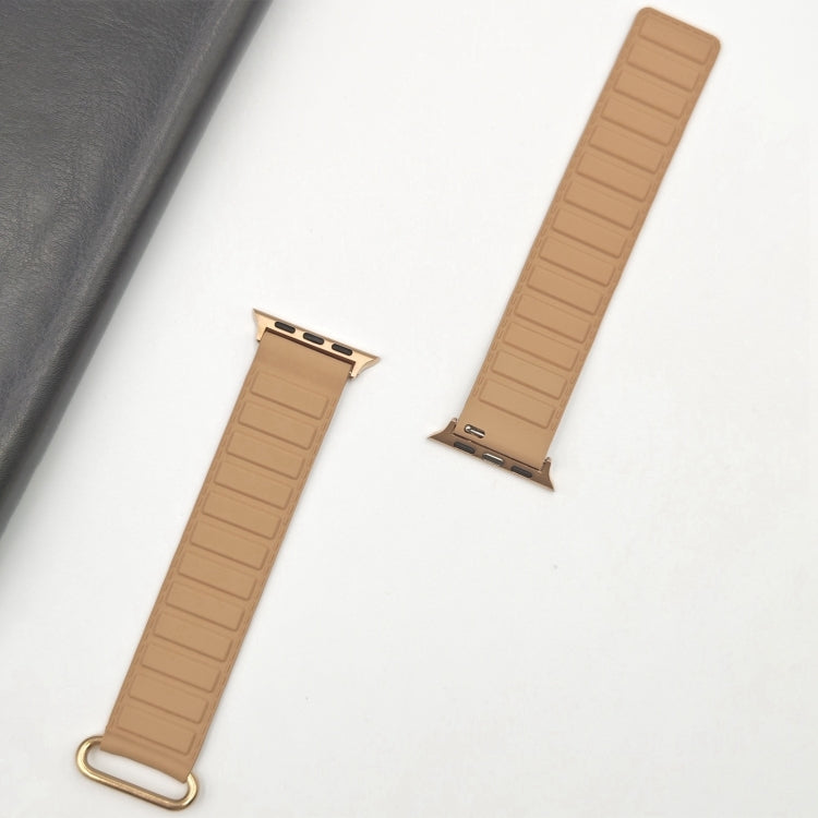 For Apple Watch Series 10 46mm Reverse Buckle Magnetic Silicone Watch Band