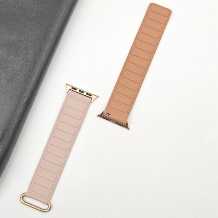 For Apple Watch Series 10 46mm Reverse Buckle Magnetic Silicone Watch Band