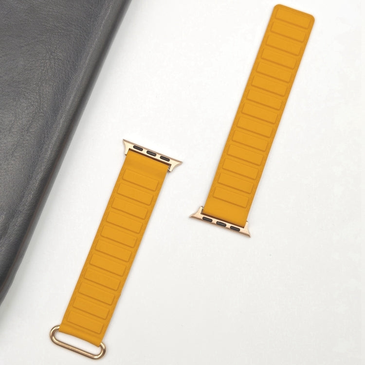 For Apple Watch Series 10 46mm Reverse Buckle Magnetic Silicone Watch Band