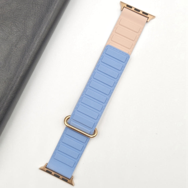 For Apple Watch Series 10 46mm Reverse Buckle Magnetic Silicone Watch Band