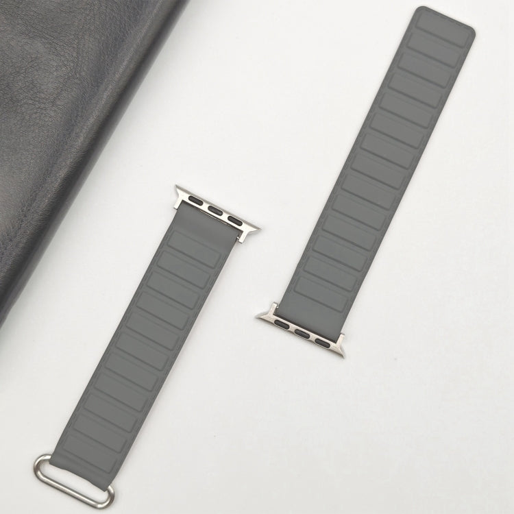 For Apple Watch Series 10 42mm Reverse Buckle Magnetic Silicone Watch Band