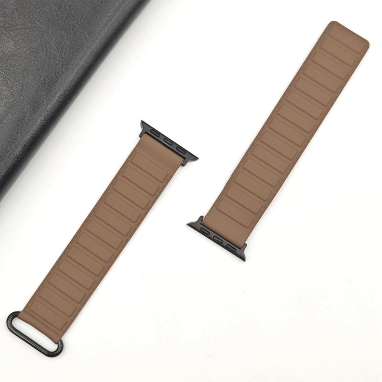 For Apple Watch Series 10 42mm Reverse Buckle Magnetic Silicone Watch Band