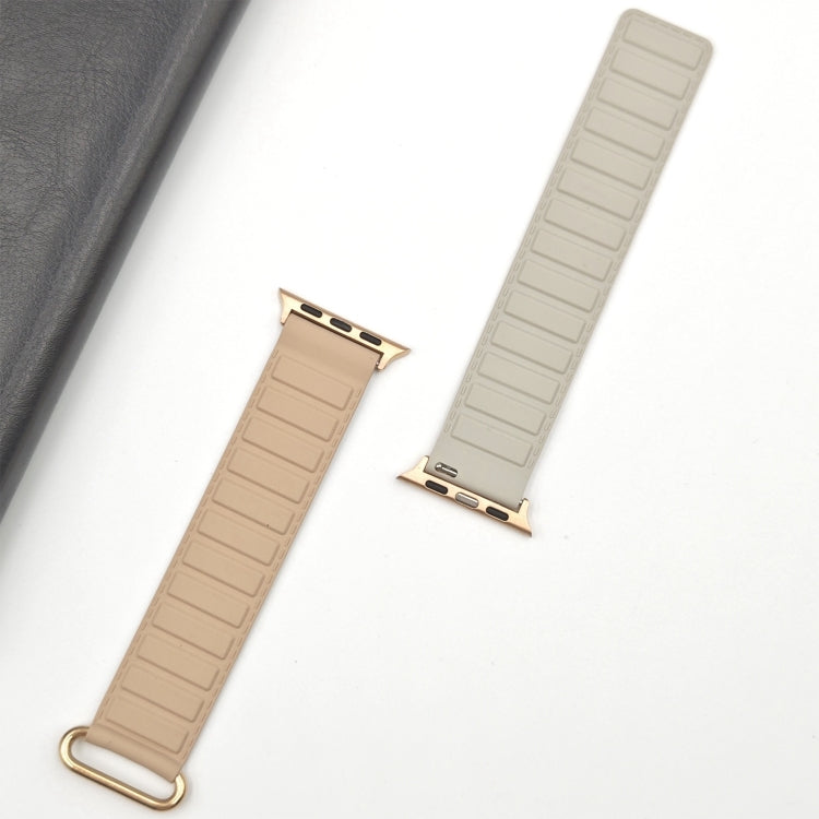 For Apple Watch Series 10 42mm Reverse Buckle Magnetic Silicone Watch Band