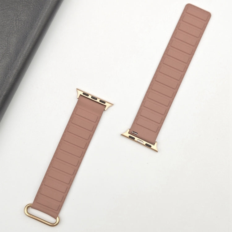 For Apple Watch Series 10 42mm Reverse Buckle Magnetic Silicone Watch Band