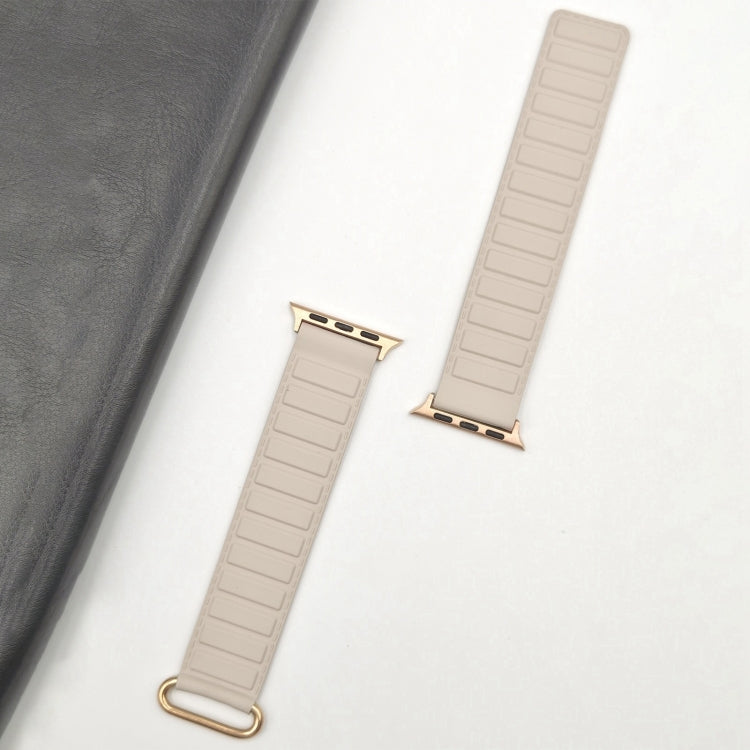 For Apple Watch Series 10 42mm Reverse Buckle Magnetic Silicone Watch Band