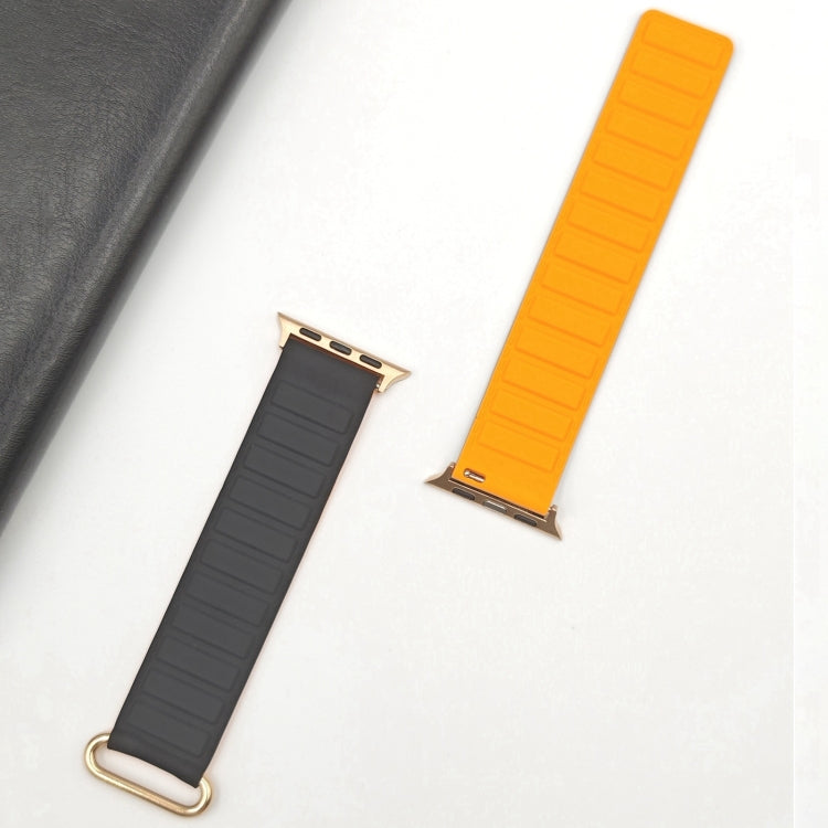 For Apple Watch Series 10 42mm Reverse Buckle Magnetic Silicone Watch Band