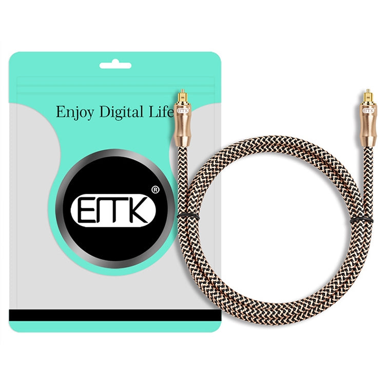 15m EMK OD6.0mm Gold-plated TV Digital Audio Optical Fiber Connecting Cable