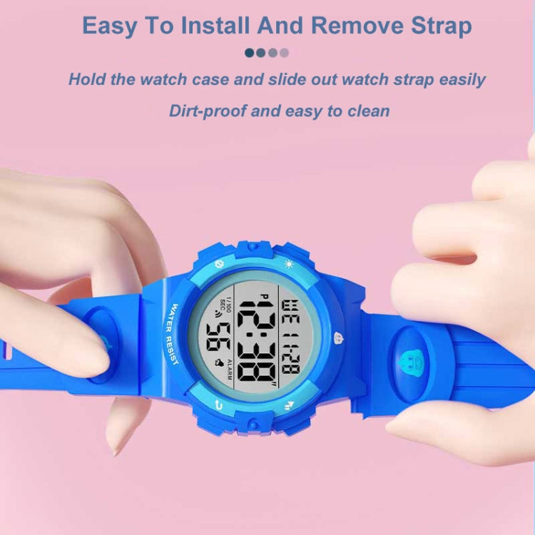 SPOVAN K01 Men Children LED Luminous Waterproof Electronic Sports Watch