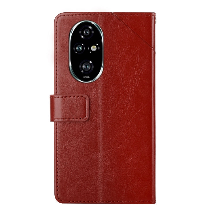 For Honor 200 5G Global Y-shaped Pattern Flip Leather Phone Case