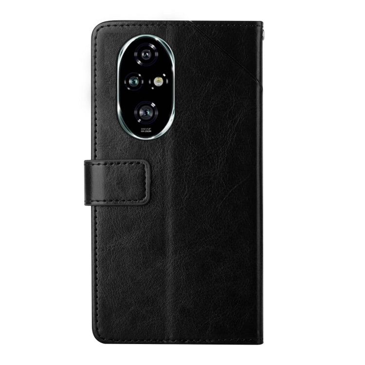 For Honor 200 Pro 5G Global Y-shaped Pattern Flip Leather Phone Case