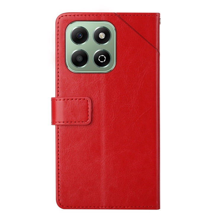 For Honor X6b Y-shaped Pattern Flip Leather Phone Case