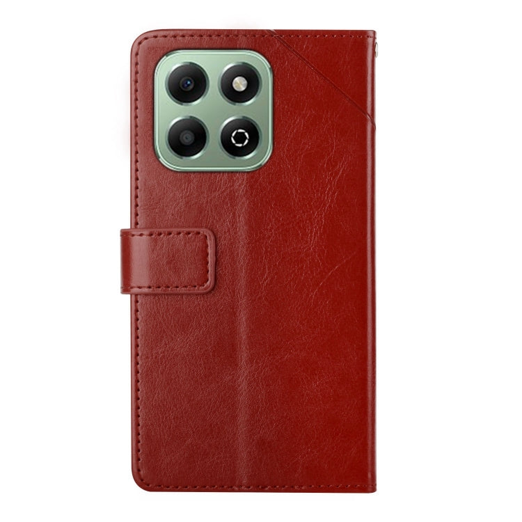 For Honor X6b Y-shaped Pattern Flip Leather Phone Case