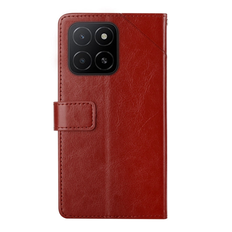 For Honor X5b 4G / X5b Plus 4G Y-shaped Pattern Flip Leather Phone Case