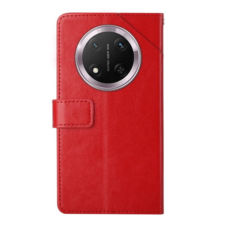 For Honor X9c Y-shaped Pattern Flip Leather Phone Case