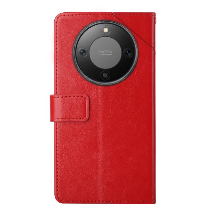 For Honor X9d 5G Global Y-shaped Pattern Flip Leather Phone Case