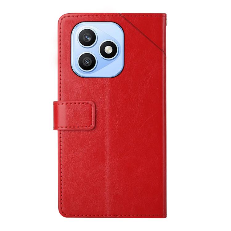 For Honor X8d 4G Y-shaped Pattern Flip Leather Phone Case