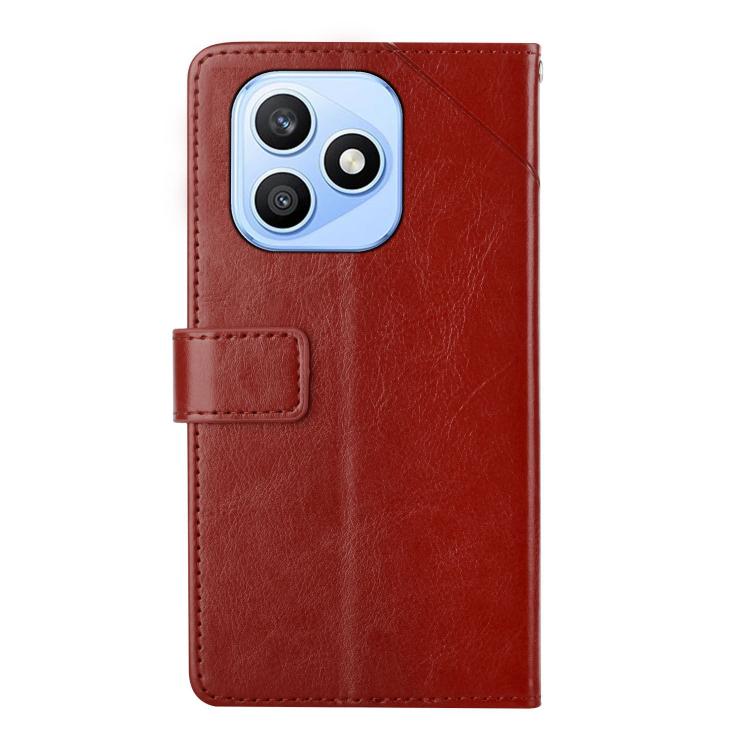 For Honor X8d 4G Y-shaped Pattern Flip Leather Phone Case