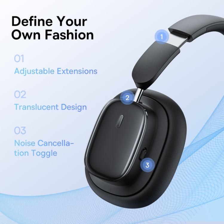 Baseus Bowie Series H1i Over-Ear Noise Reduction Bluetooth Headphone
