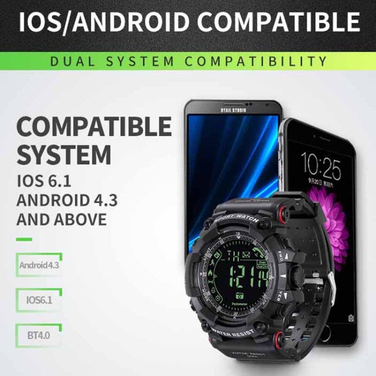 SPOVAN PR2 Men Multifunctional Waterproof Bluetooth Smart Electronic Watch(Black)