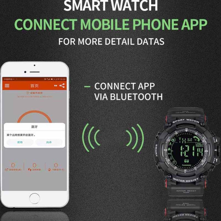 SPOVAN PR2 Men Multifunctional Waterproof Bluetooth Smart Electronic Watch(Black)