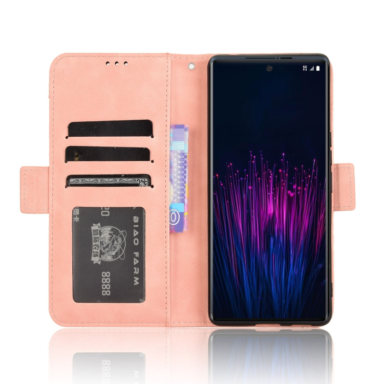 For HTC U24 Pro Skin Feel Calf Texture Card Slots Leather Phone Case