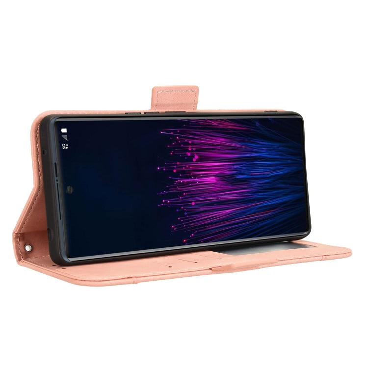 For HTC U24 Pro Skin Feel Calf Texture Card Slots Leather Phone Case