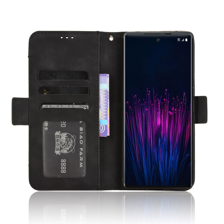 For HTC U24 Pro Skin Feel Calf Texture Card Slots Leather Phone Case