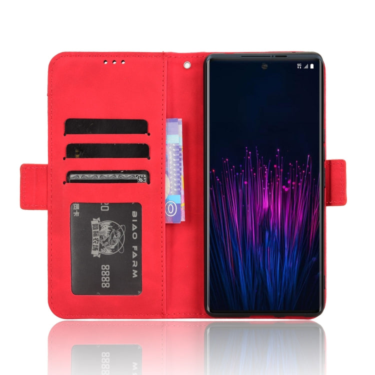 For HTC U24 Pro Skin Feel Calf Texture Card Slots Leather Phone Case