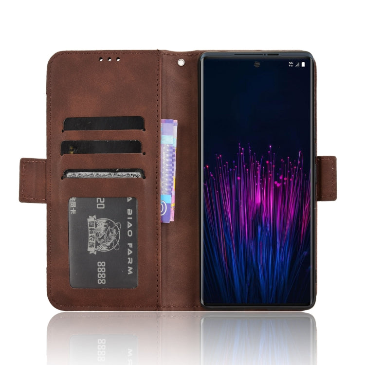 For HTC U24 Pro Skin Feel Calf Texture Card Slots Leather Phone Case