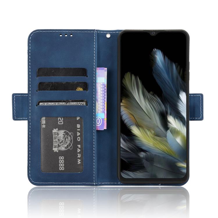 For Blackview Wave 8 / 8C / Oscal Flat 2 Skin Feel Calf Texture Card Slots Leather Phone Case