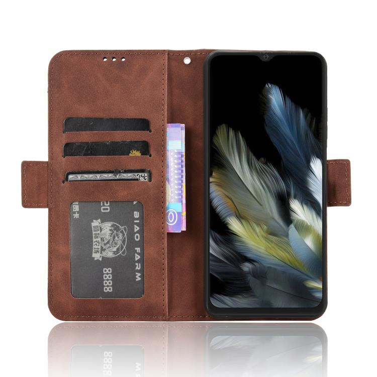For Blackview Wave 8 / 8C / Oscal Flat 2 Skin Feel Calf Texture Card Slots Leather Phone Case