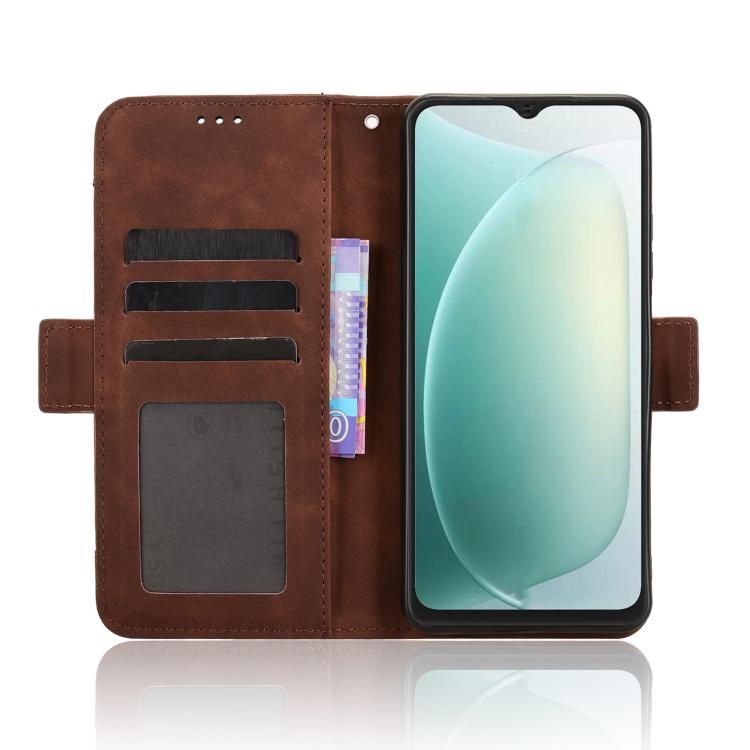 For Blackview Wave 9C Skin Feel Calf Texture Card Slots Leather Phone Case