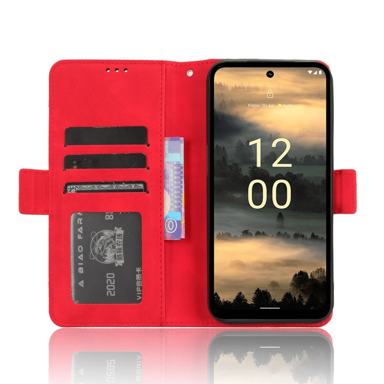 For Nokia XR21 Skin Feel Calf Texture Card Slots Leather Phone Case