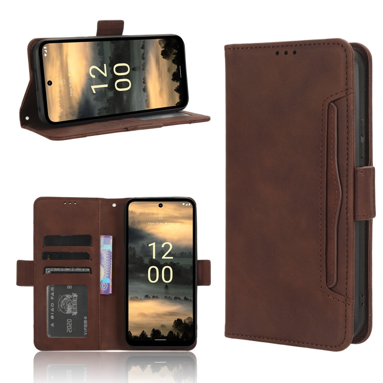 For Nokia XR21 Skin Feel Calf Texture Card Slots Leather Phone Case