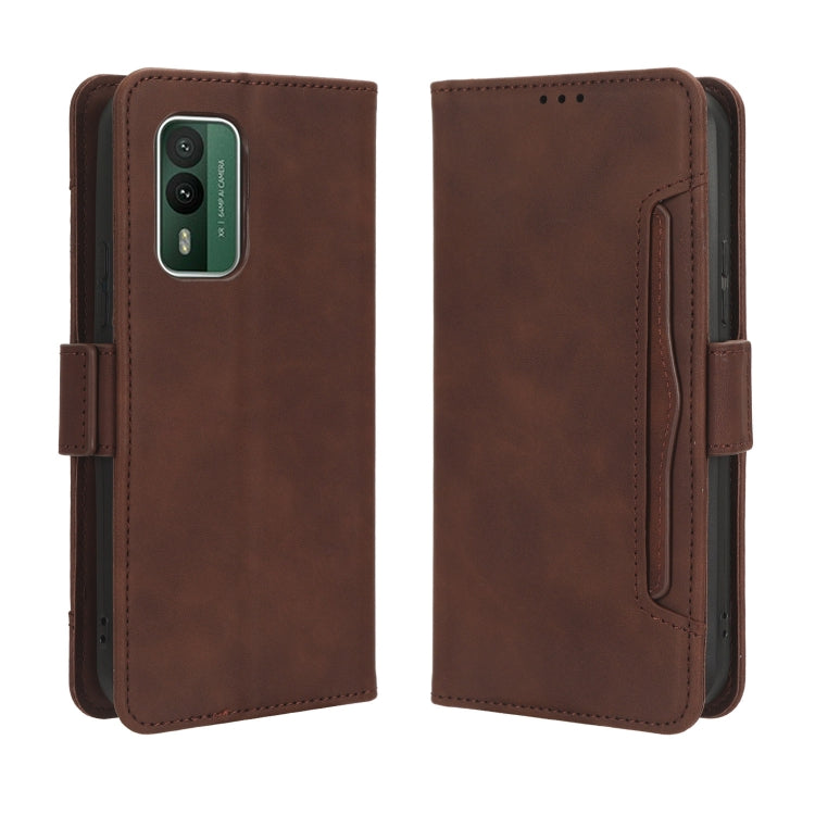 For Nokia XR21 Skin Feel Calf Texture Card Slots Leather Phone Case
