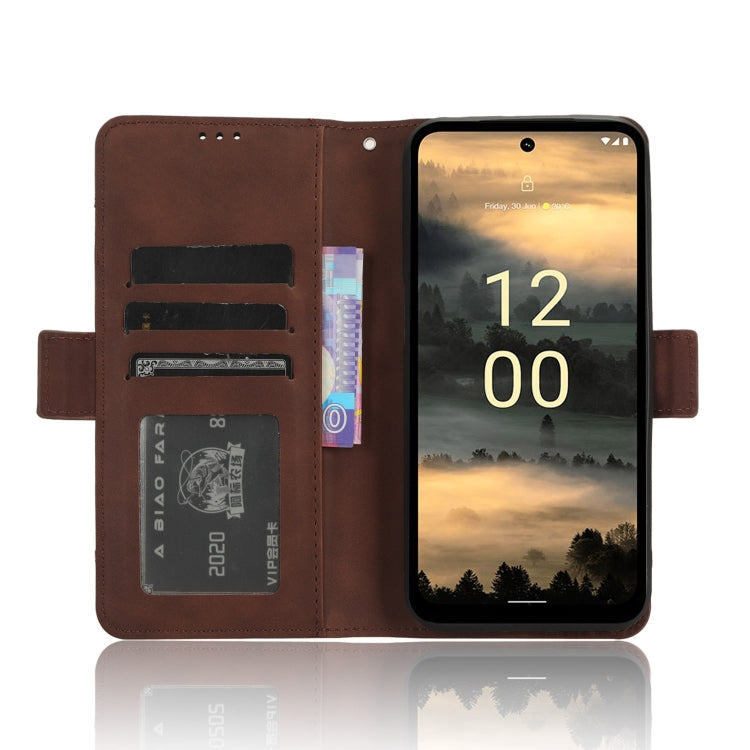 For Nokia XR21 Skin Feel Calf Texture Card Slots Leather Phone Case