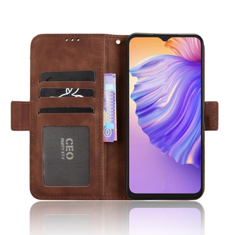 For Ulefone Note 21 Skin Feel Calf Texture Card Slots Leather Phone Case