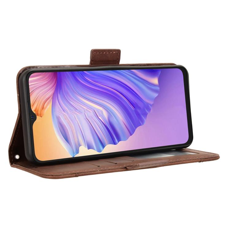 For Ulefone Note 21 Skin Feel Calf Texture Card Slots Leather Phone Case
