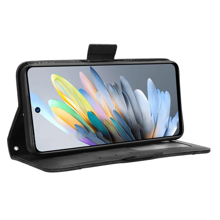 For ZTE Blade A75 4G Skin Feel Calf Texture Card Slots Leather Phone Case
