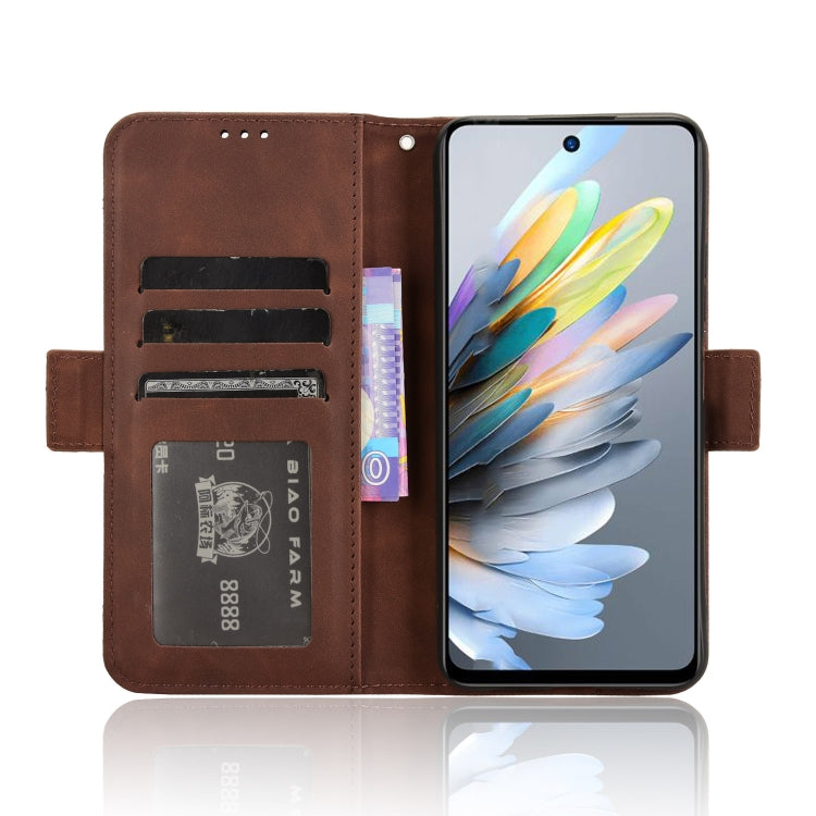 For ZTE Blade A75 4G Skin Feel Calf Texture Card Slots Leather Phone Case