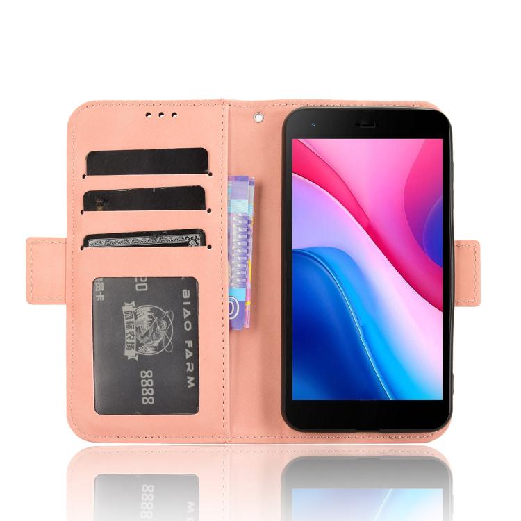 For ZTE Blade A35 Lite Skin Feel Calf Texture Card Slots Leather Phone Case