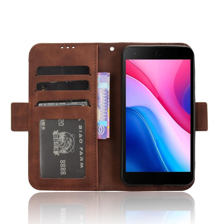 For ZTE Blade A35 Lite Skin Feel Calf Texture Card Slots Leather Phone Case