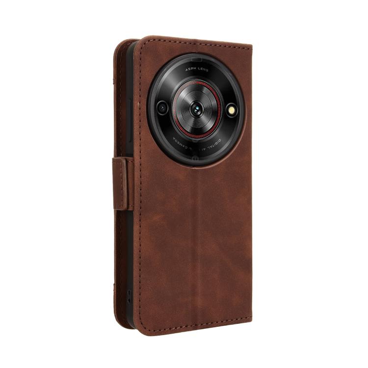 For ZTE Blade A75 5G Skin Feel Calf Texture Card Slots Leather Phone Case